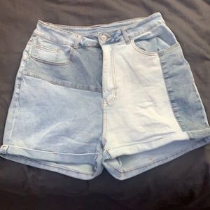 MultiPatchwork Denim Shorts , never worn!